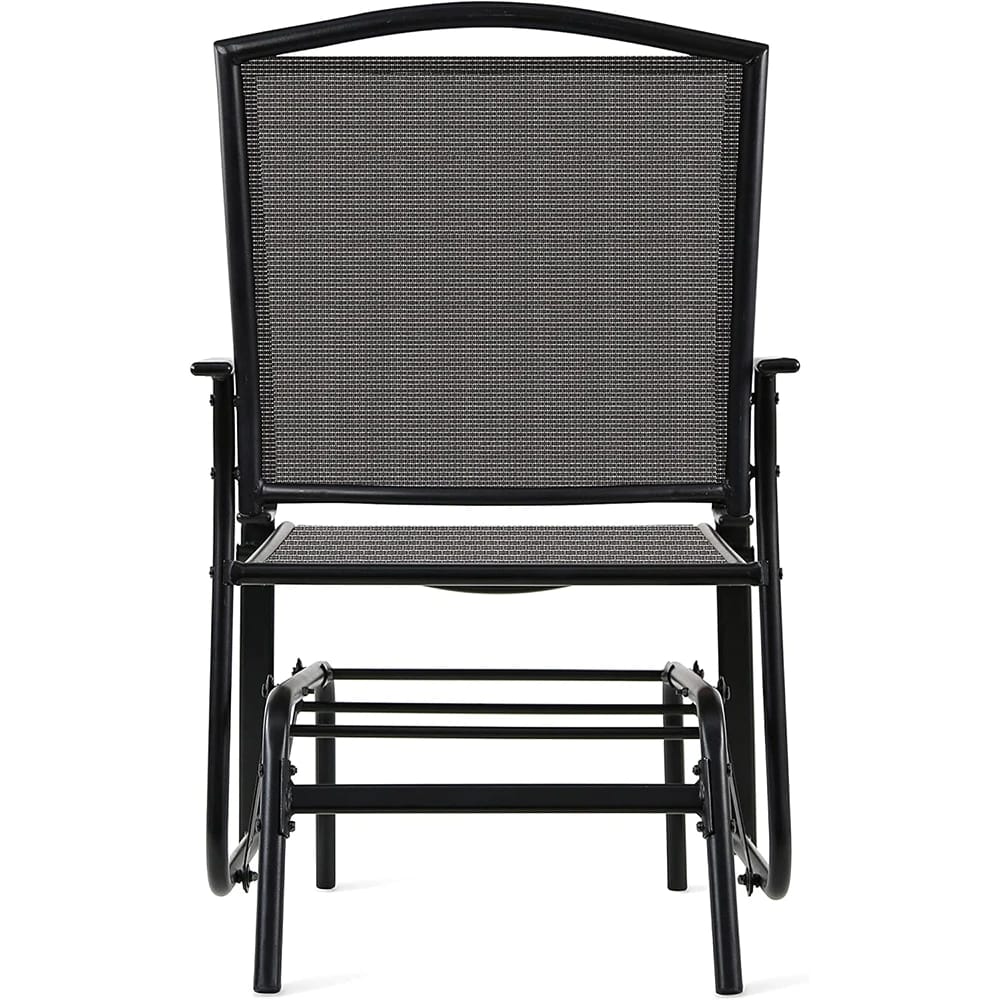 Outdoor Patio Glider Chairs, Black, Set of 2