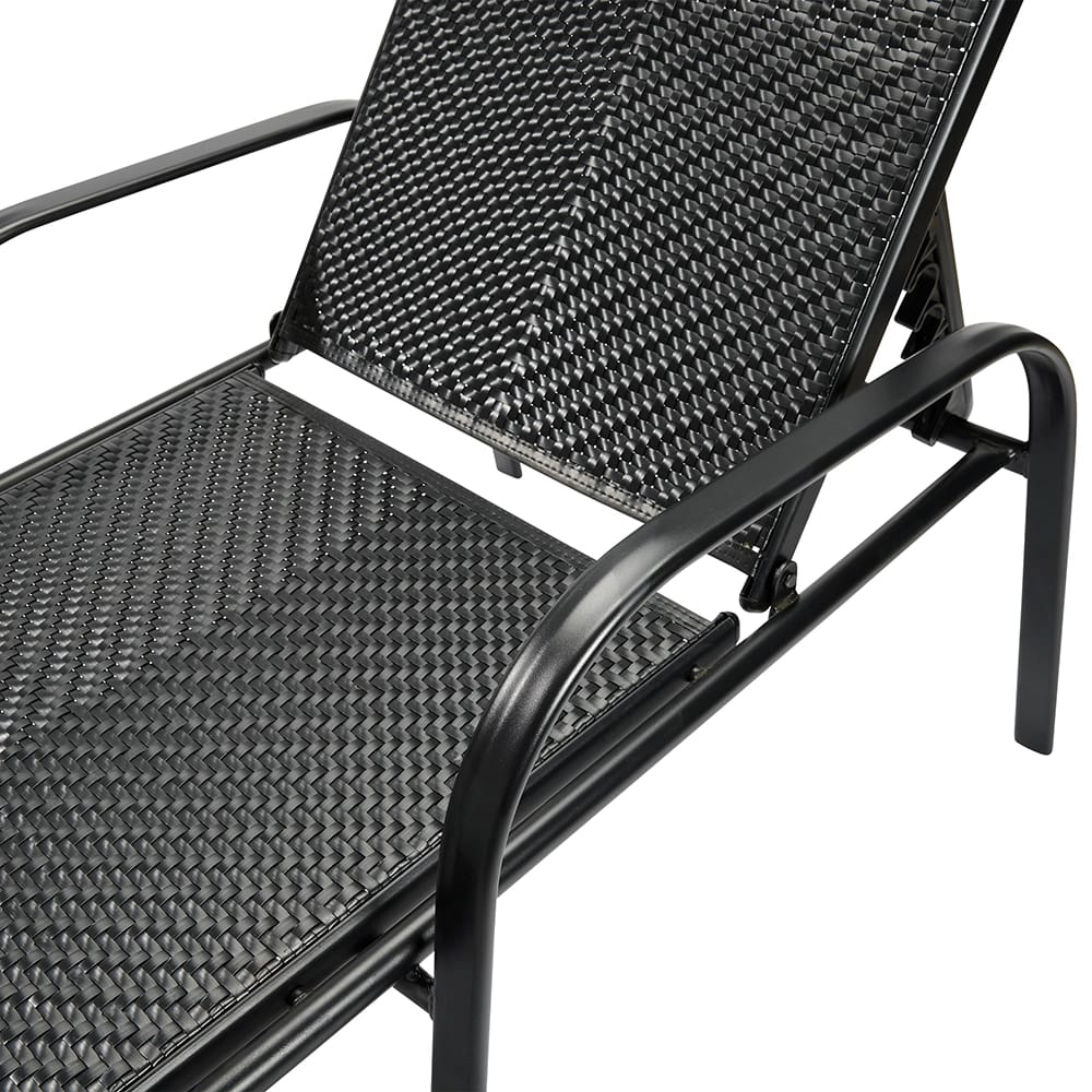 Wicker Stacking Lounge Chair, Black