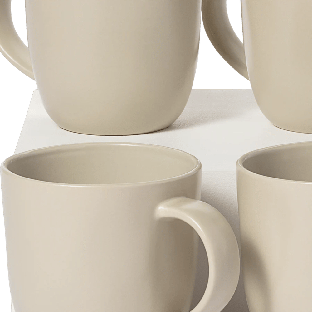 Leeway Mug, Solid Sand, Set of 4