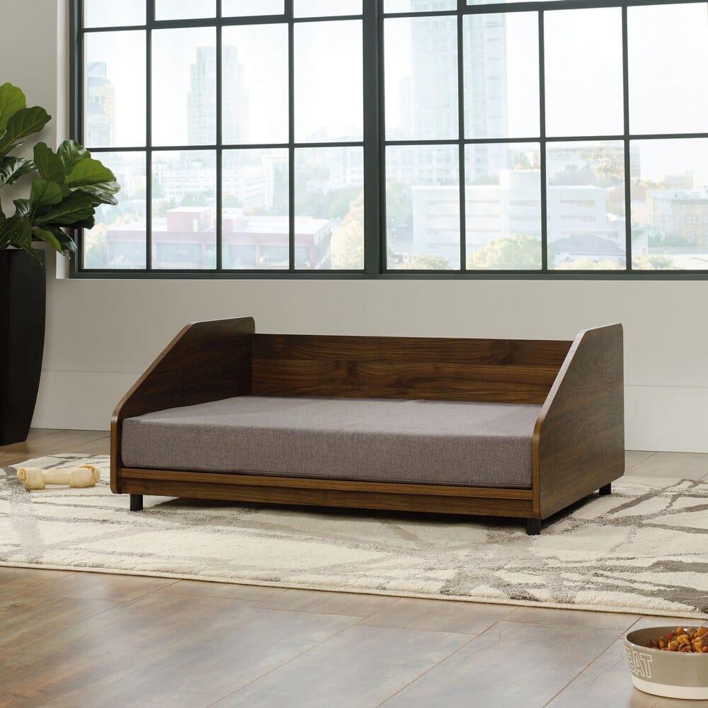 Sauder Large Dog Bed, Noble Walnut