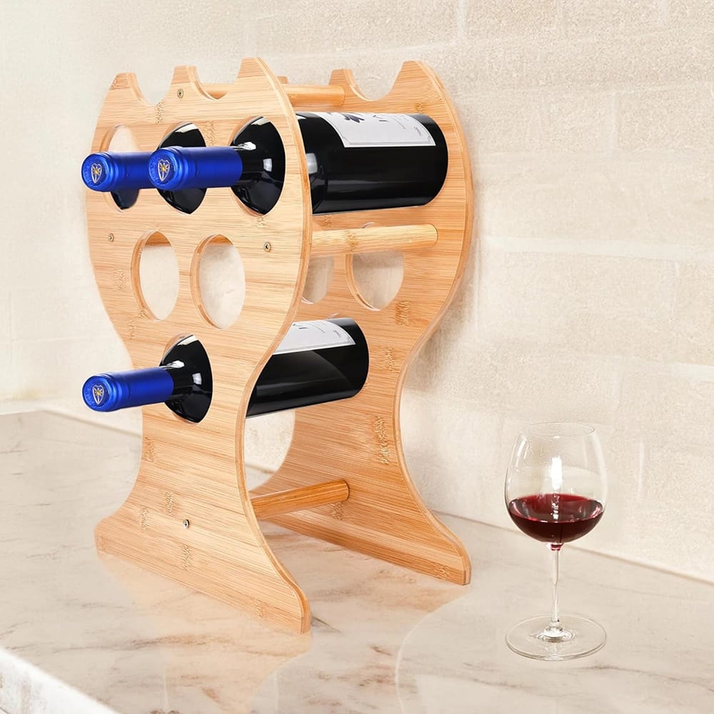 2LB Depot Countertop Bamboo Wine Rack