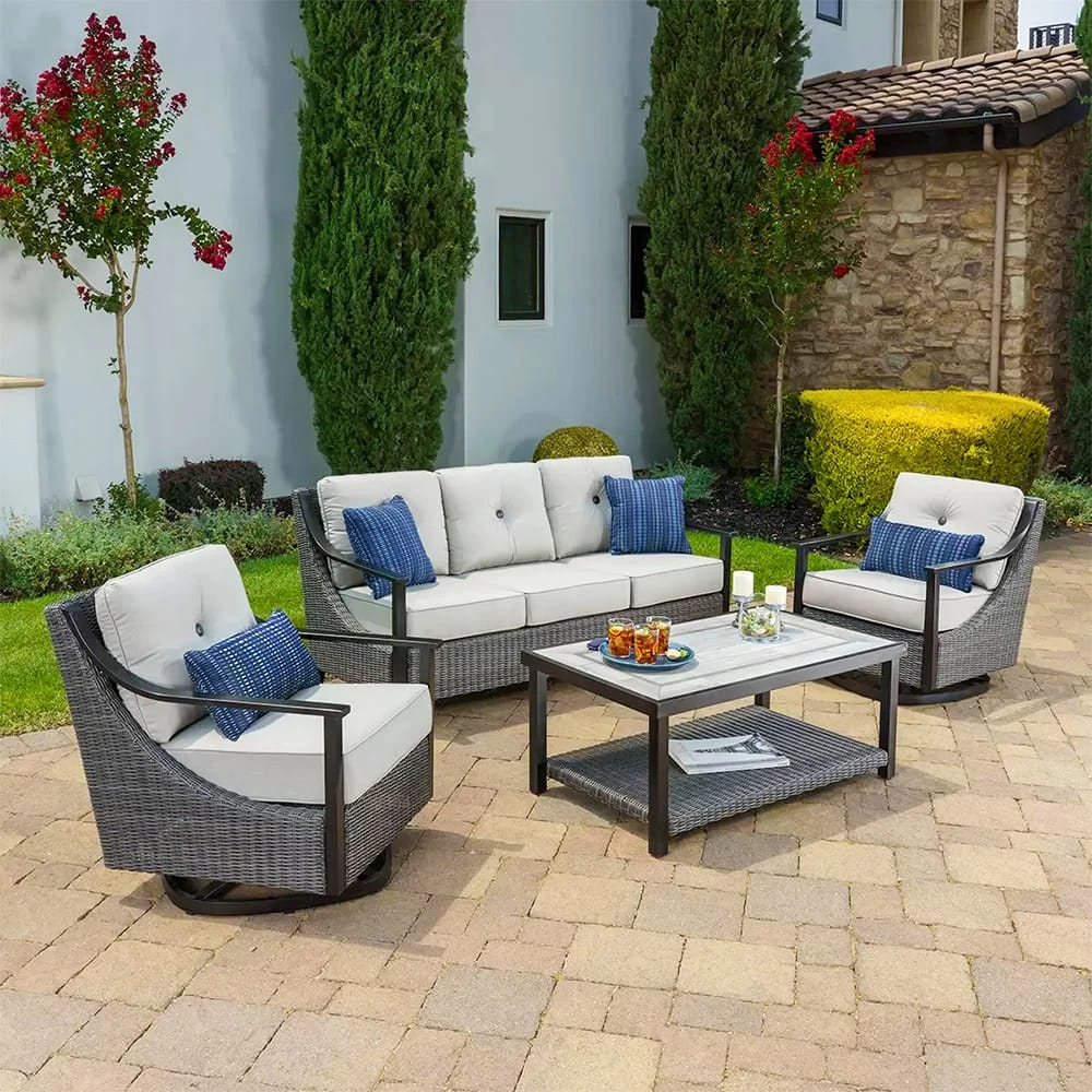 Catalina 4-Piece Resin Wicker Deep Seating Set