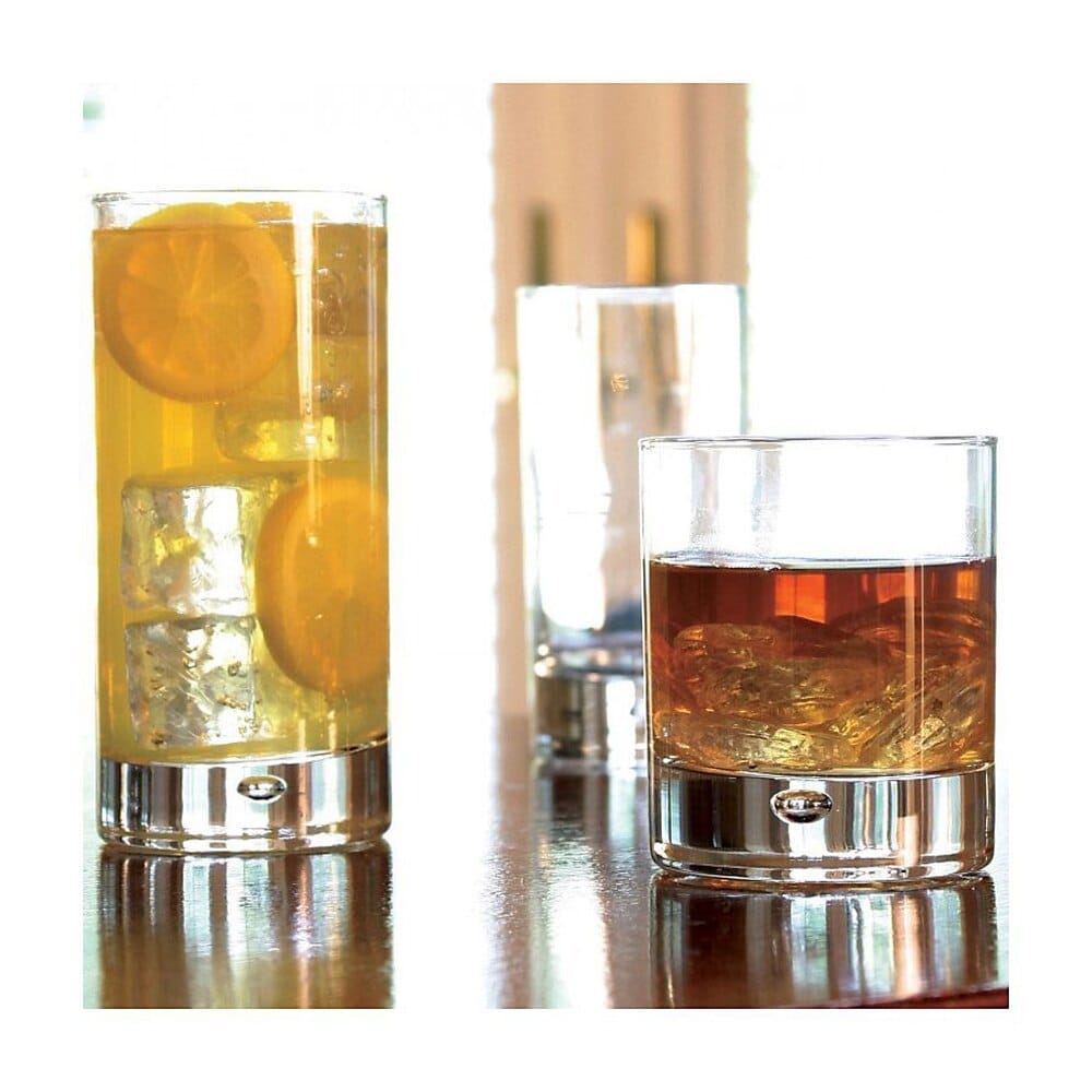 Oneida Anchor Hocking Disco Cooler Glasses, Rim-Tempered, 24-Pack