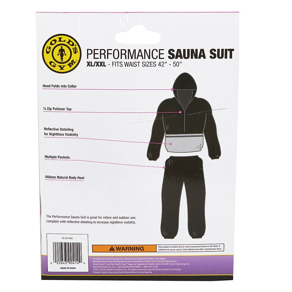 Gold's Gym Performance Sauna Suit, X-Large/XX-Large