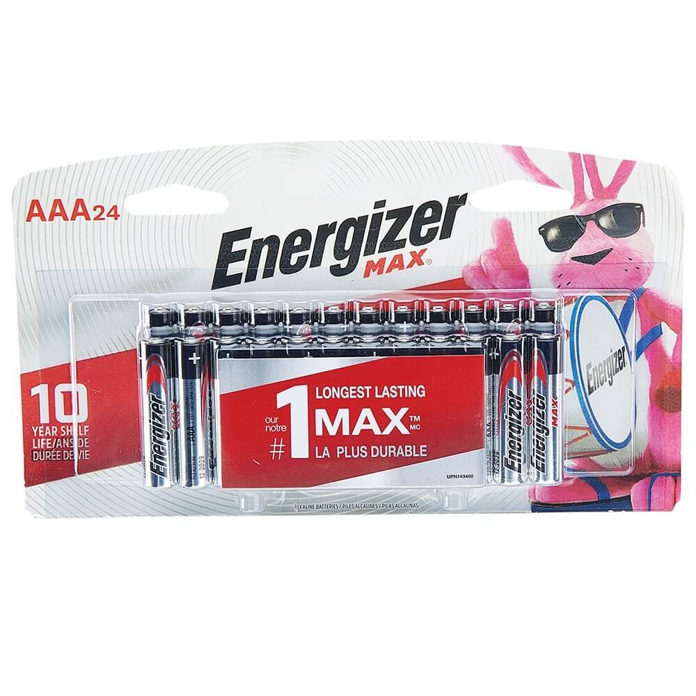 Energizer Max Alkaline AAA Batteries, 24-pack