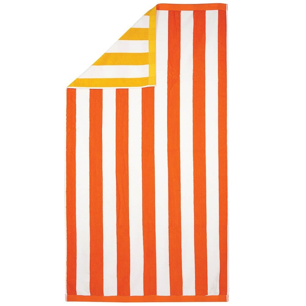 Reversible Stripe Cotton Beach Towel, 34" x 64"