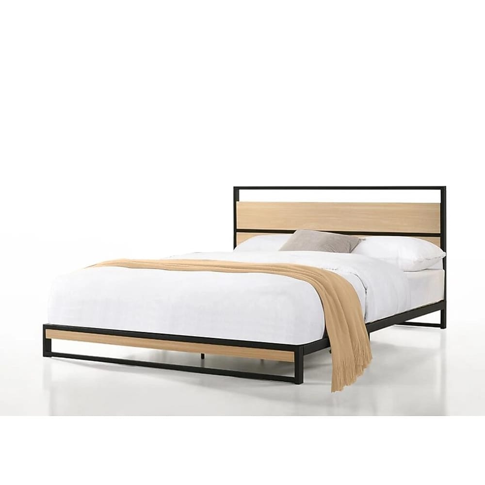 Belle Isle Furniture Eagle Harbor Platform Bed, Full, Natural/Black