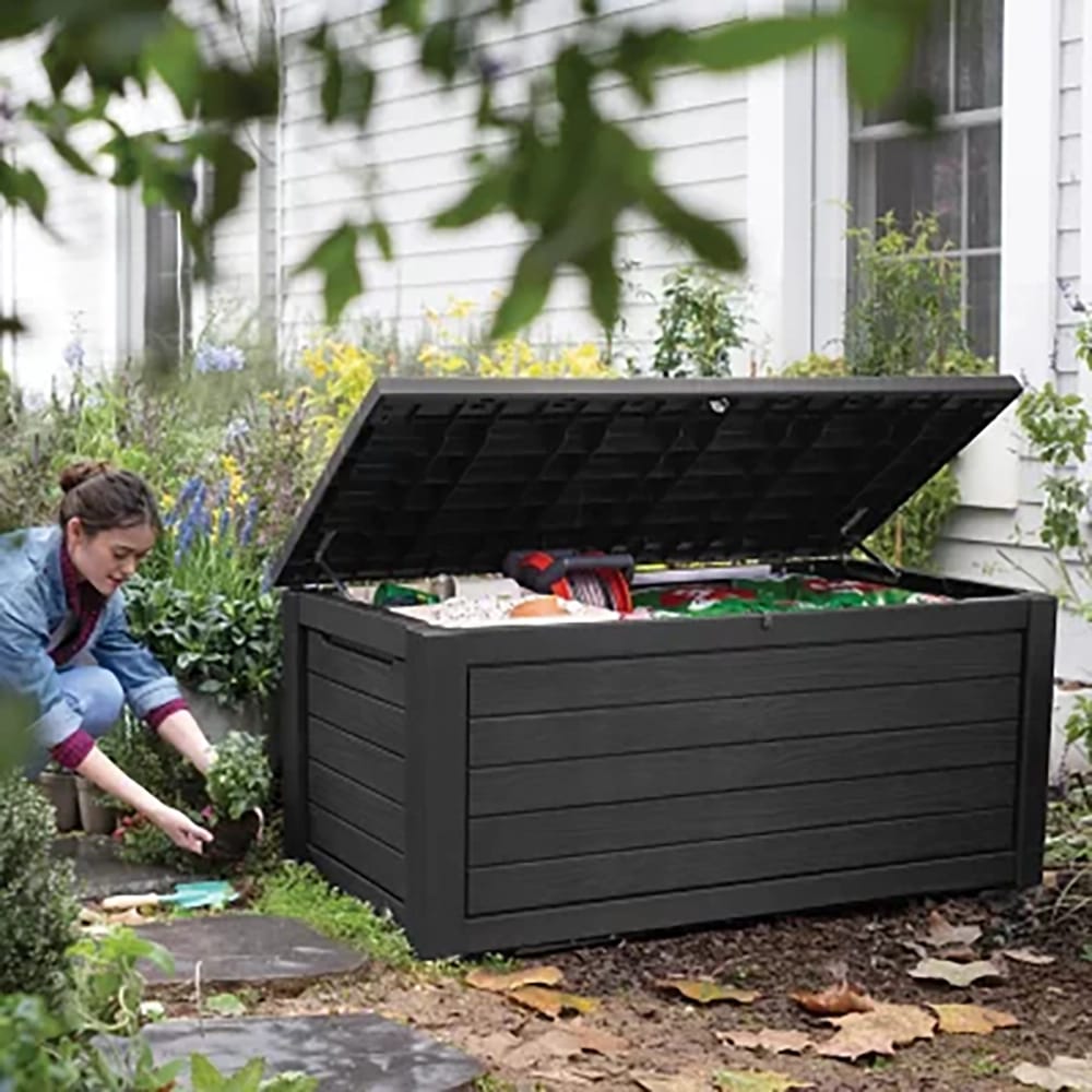 Keter 165 Gal. Resin Deck Box, Graphite