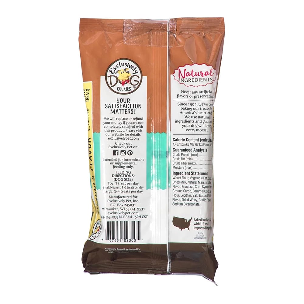 Exclusively Dog Smores Sandwich Cremes Dog Treats, 8 oz