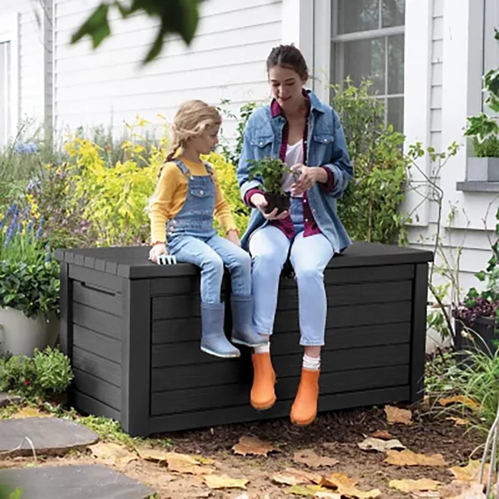 Keter 165 Gal. Resin Deck Box, Graphite