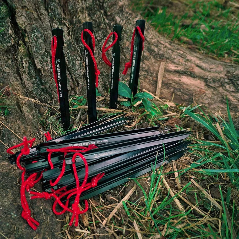 Wise Owl Outfitters Heavy Duty Tent Stakes, 16 Pack