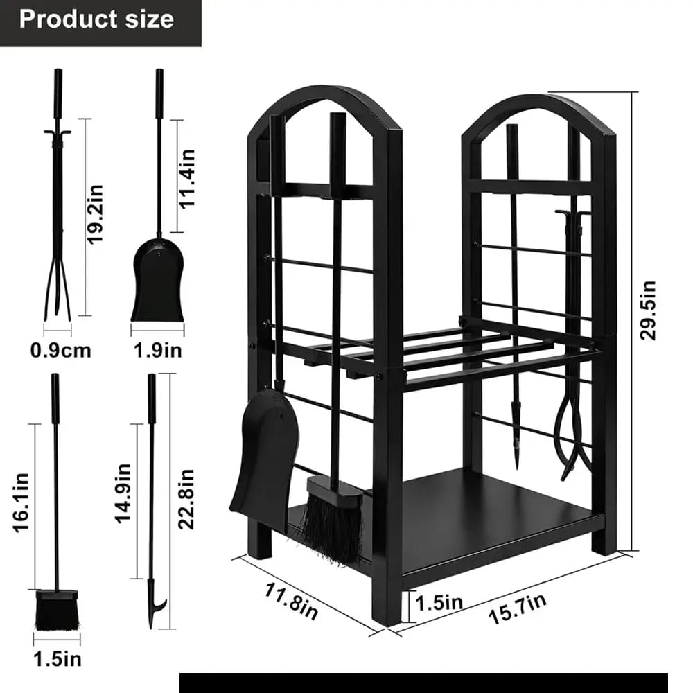 Amagabeli Arched Fireplace Log Rack