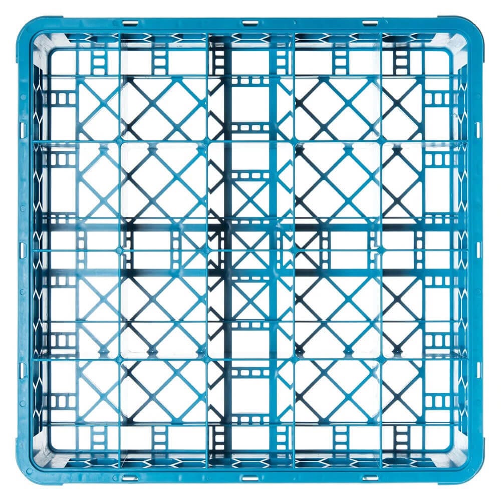 Carlisle OptiClean Glass Rack with 20 Compartments, Blue