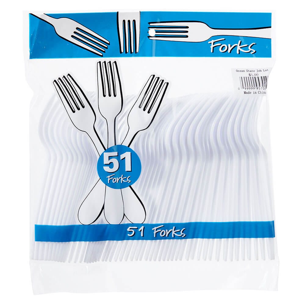 Plastic Forks, 51 Count