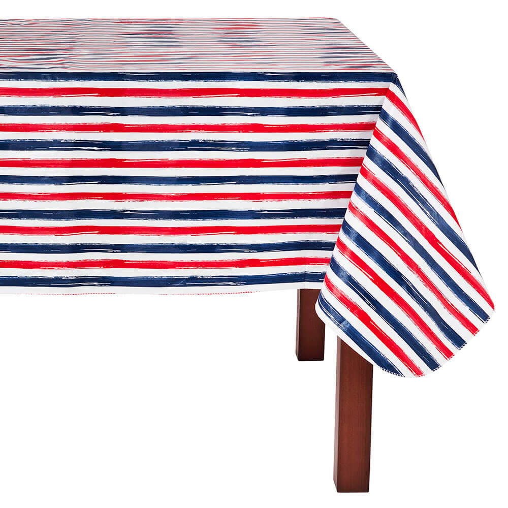 Americana Vinyl Tablecloth with Flannel Backing