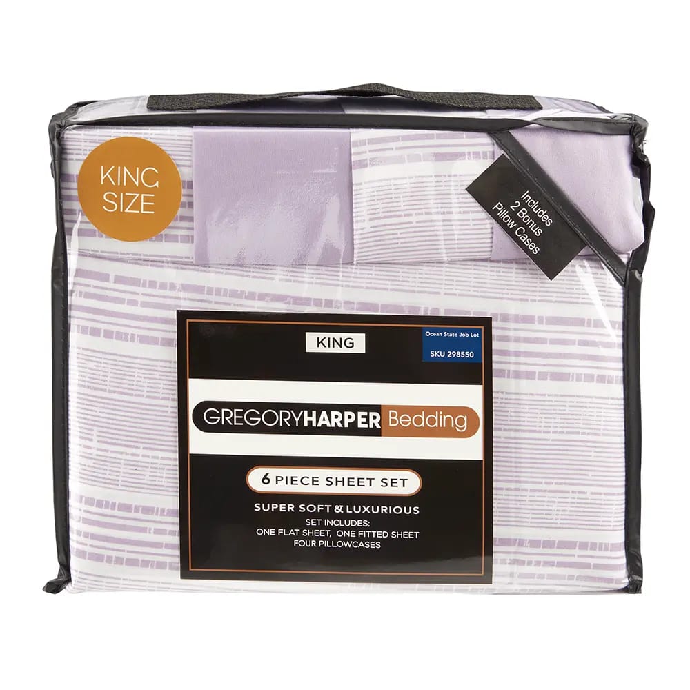 Gregory Harper King Sheet Set, 6 Piece