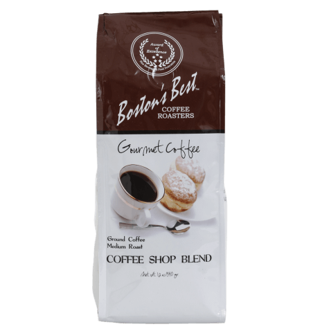 Boston's Best Medium Roast Coffee Shop Blend Ground Gourmet Coffee, 12 oz