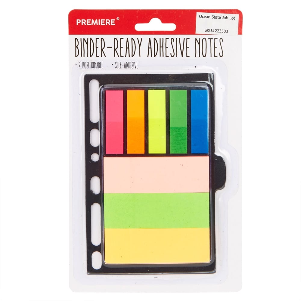 Premiere Binder-Ready Adhesive Notes