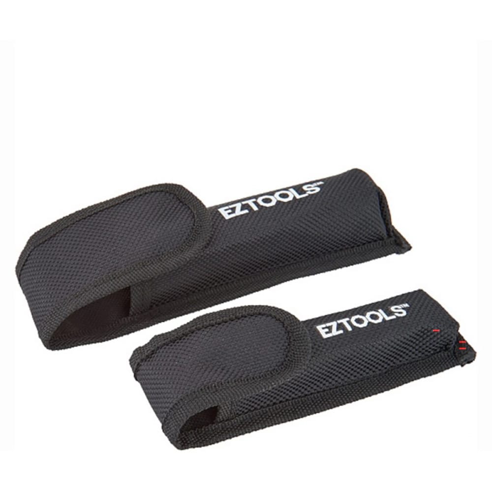 EZTools Ratchet Screwdrivers with Flashlights and 20 Bits, Red, Set of 2