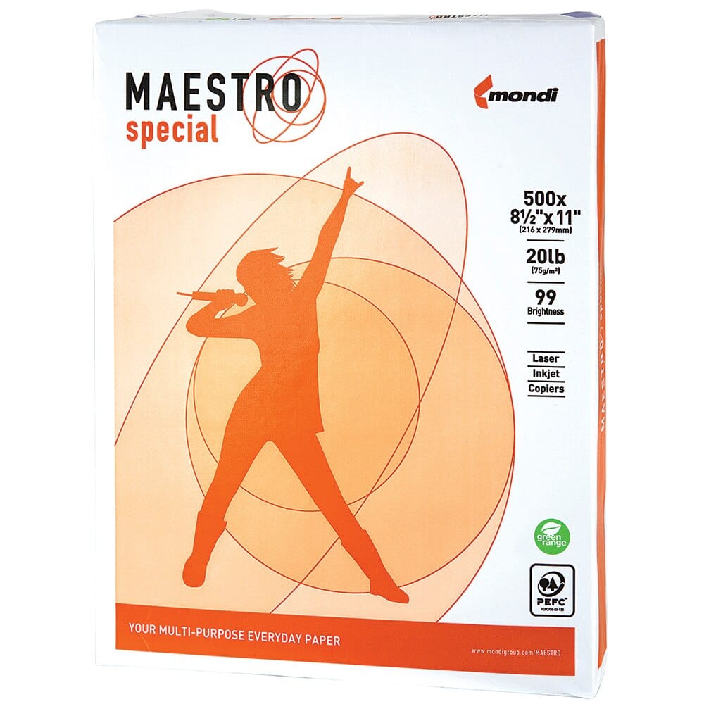 Mondi Maestro Special Multipurpose Copy Paper, 500 Sheets