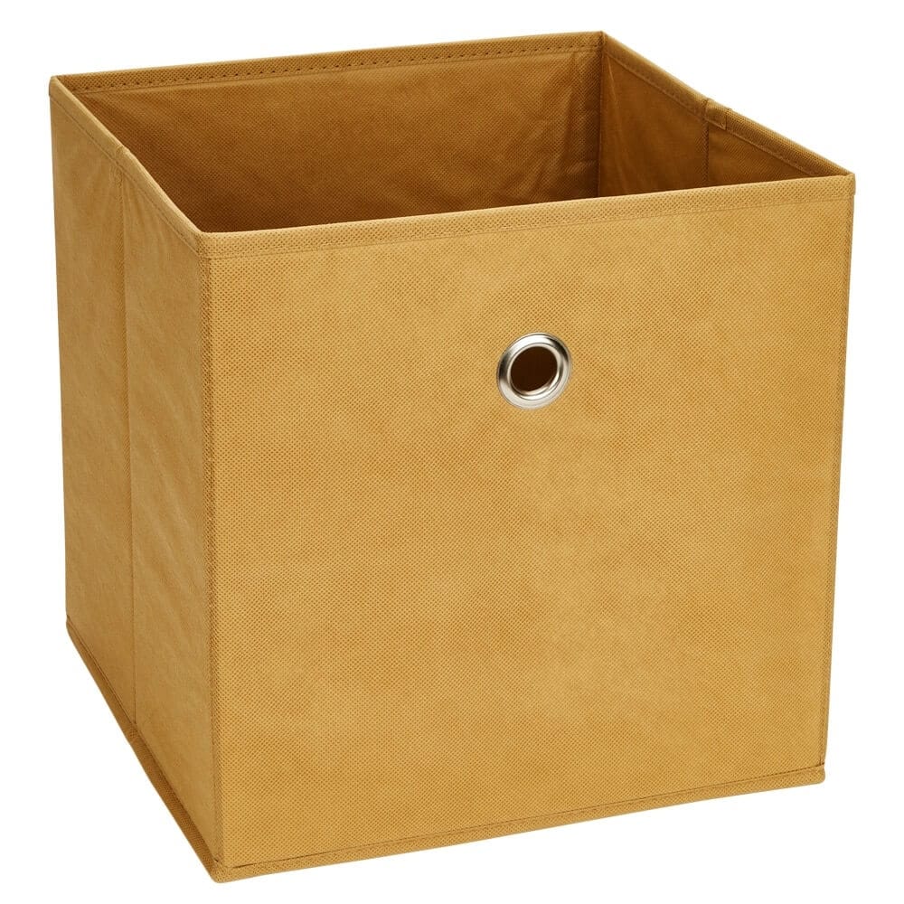 West Bay Tan Fabric Storage Cube