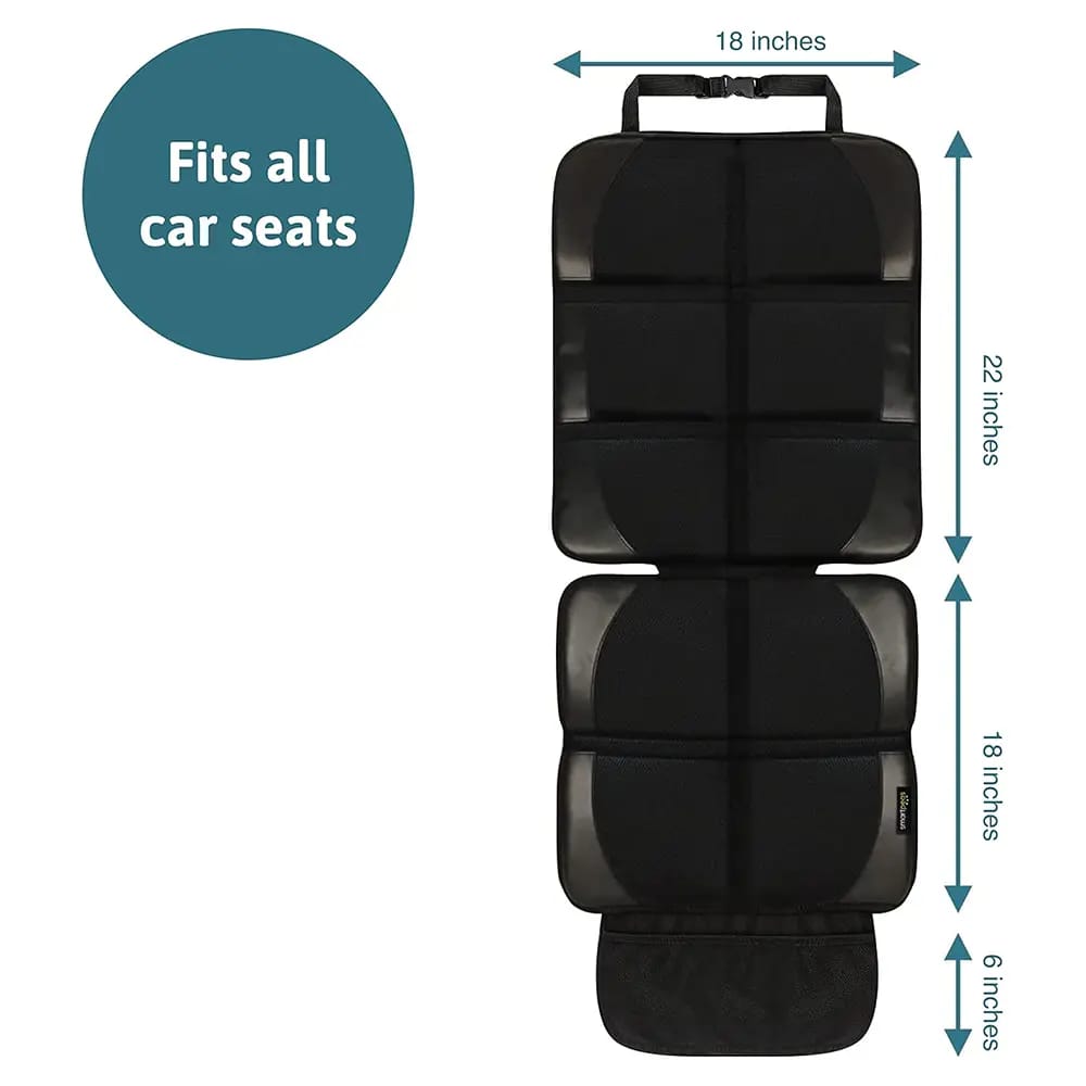 Smartpeas Non-Slip Car Seat Protector, Black, 2 Pack