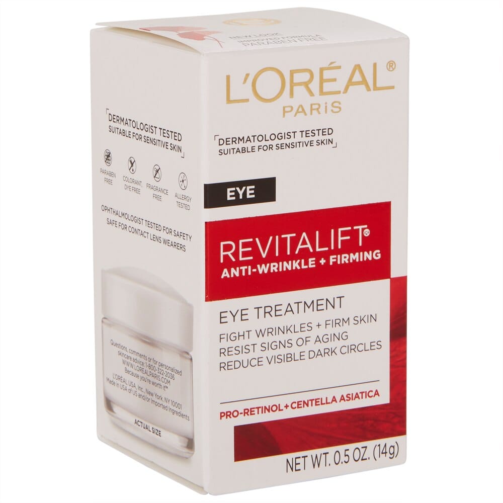 L'Oreal Revitalift Anti-Wrinkle + Firming Eye Cream Moisturizer, .5 oz