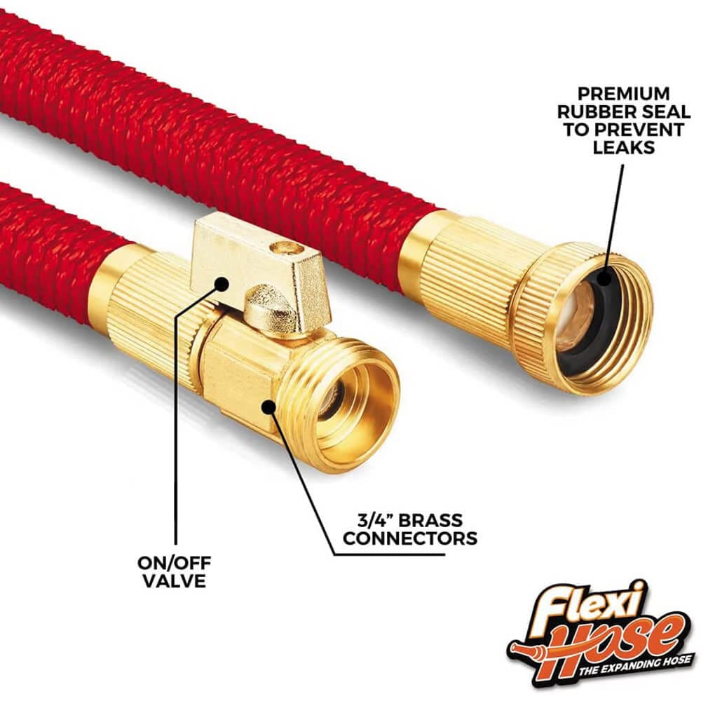 Flexi Hose with 8-Function Nozzle, 150', Red