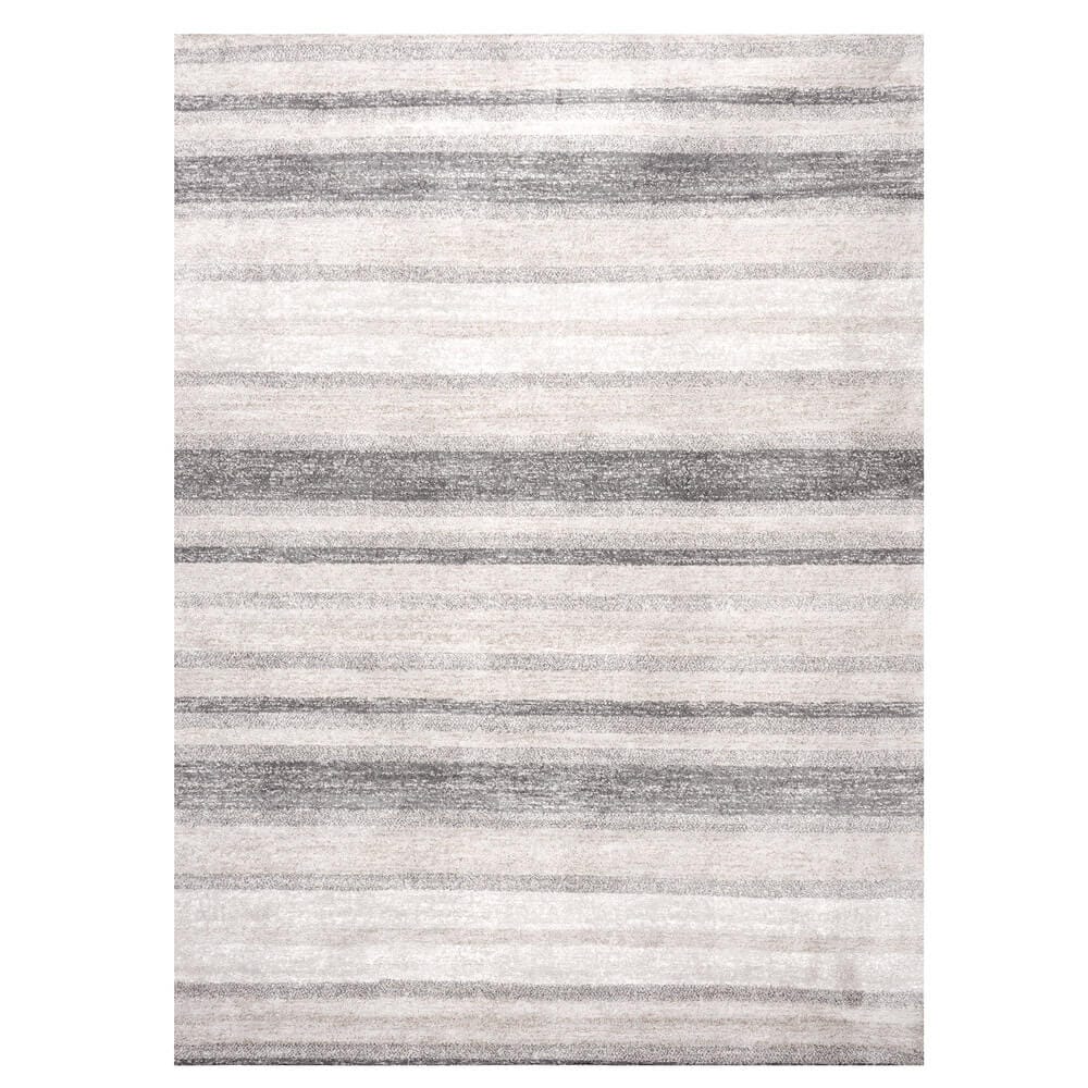 Cosmopolitan 9'2" x 12'5" Shag Area Rug, Gray/Ivory Stripe