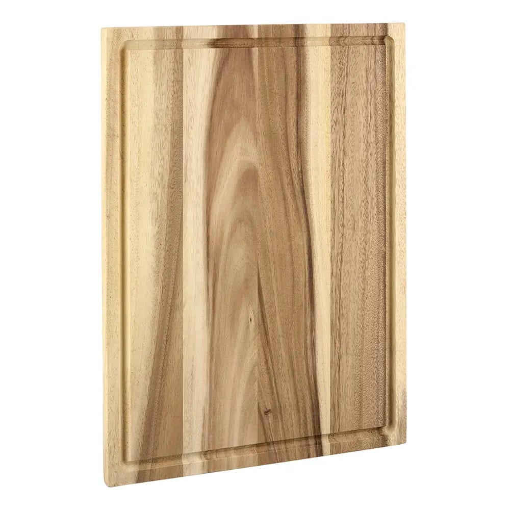 Santa Fe Rectangle Acacia Wood Grooved Cutting Board, 18" x 13"