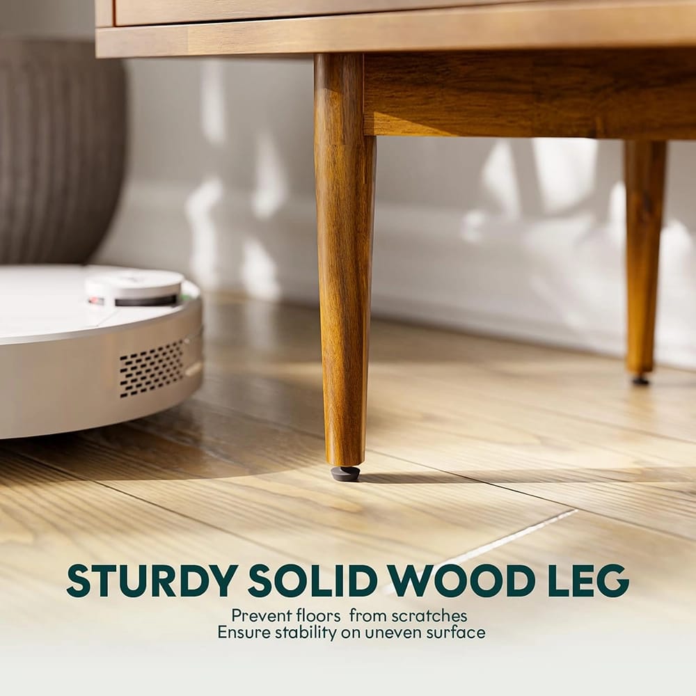 Bme Solid Wood Oliver TV Stand, Caramel