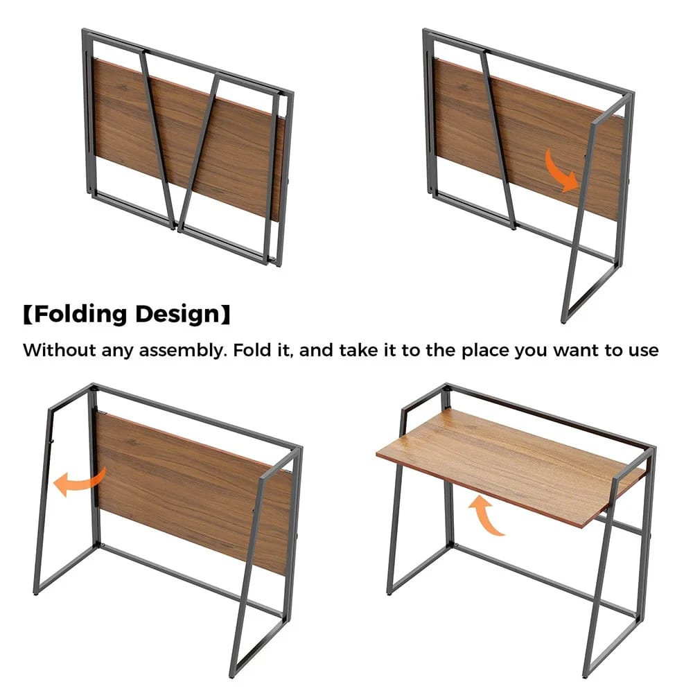 Eureka Ergonomic Folding Computer Desk, Nut Brown