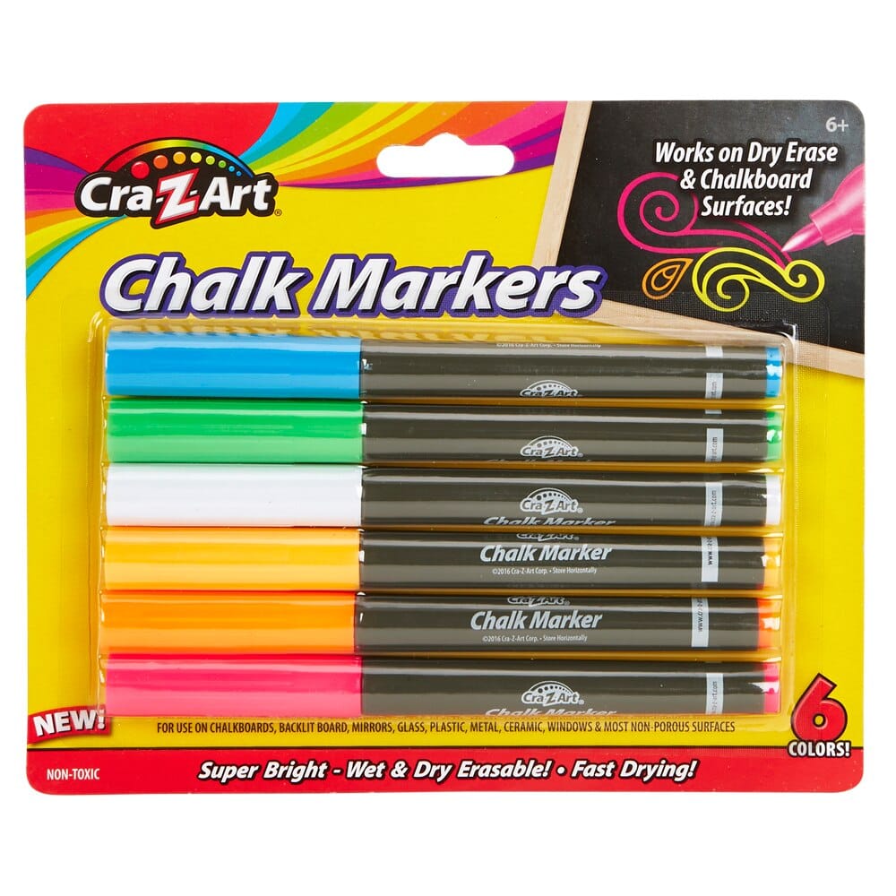 Cra-Z-Art 6-Pack Chalk Markers, 6 Piece