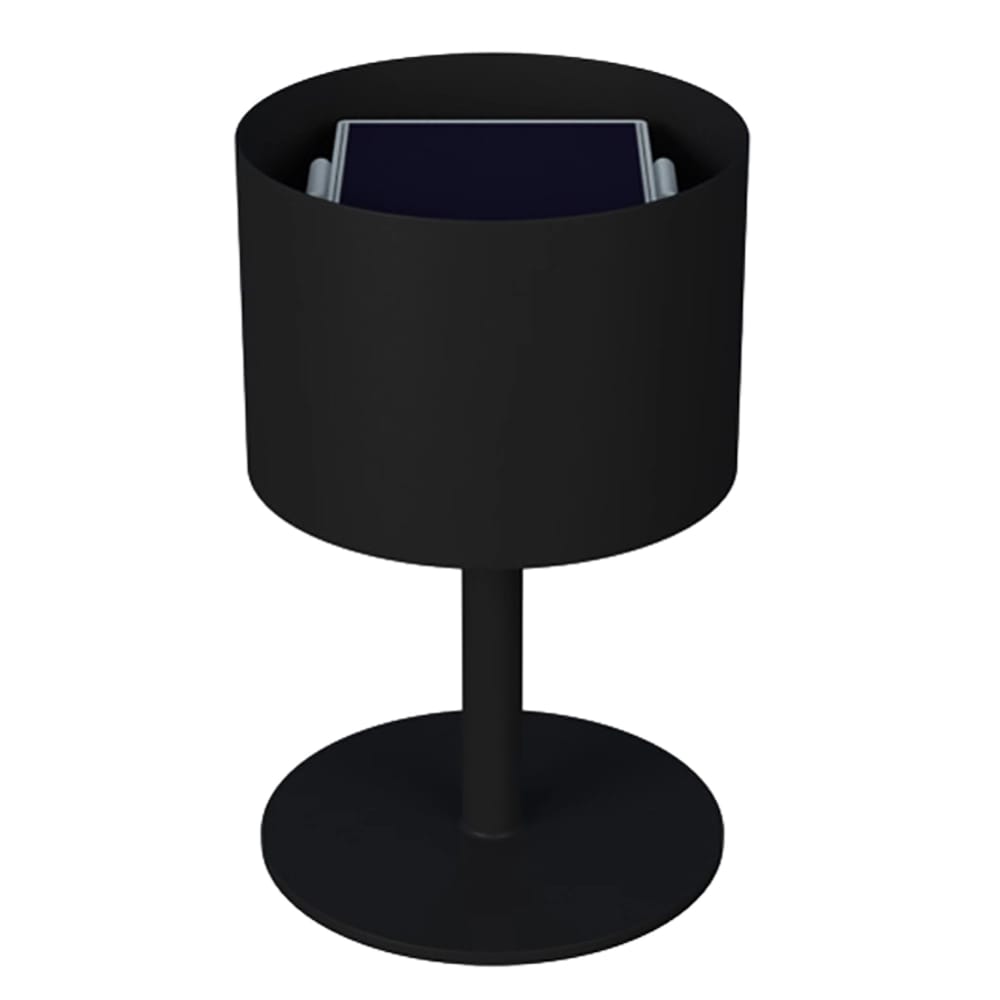 Seaside Casual La Lampe Aluminum Pose Solar Table Lamp, Charbon