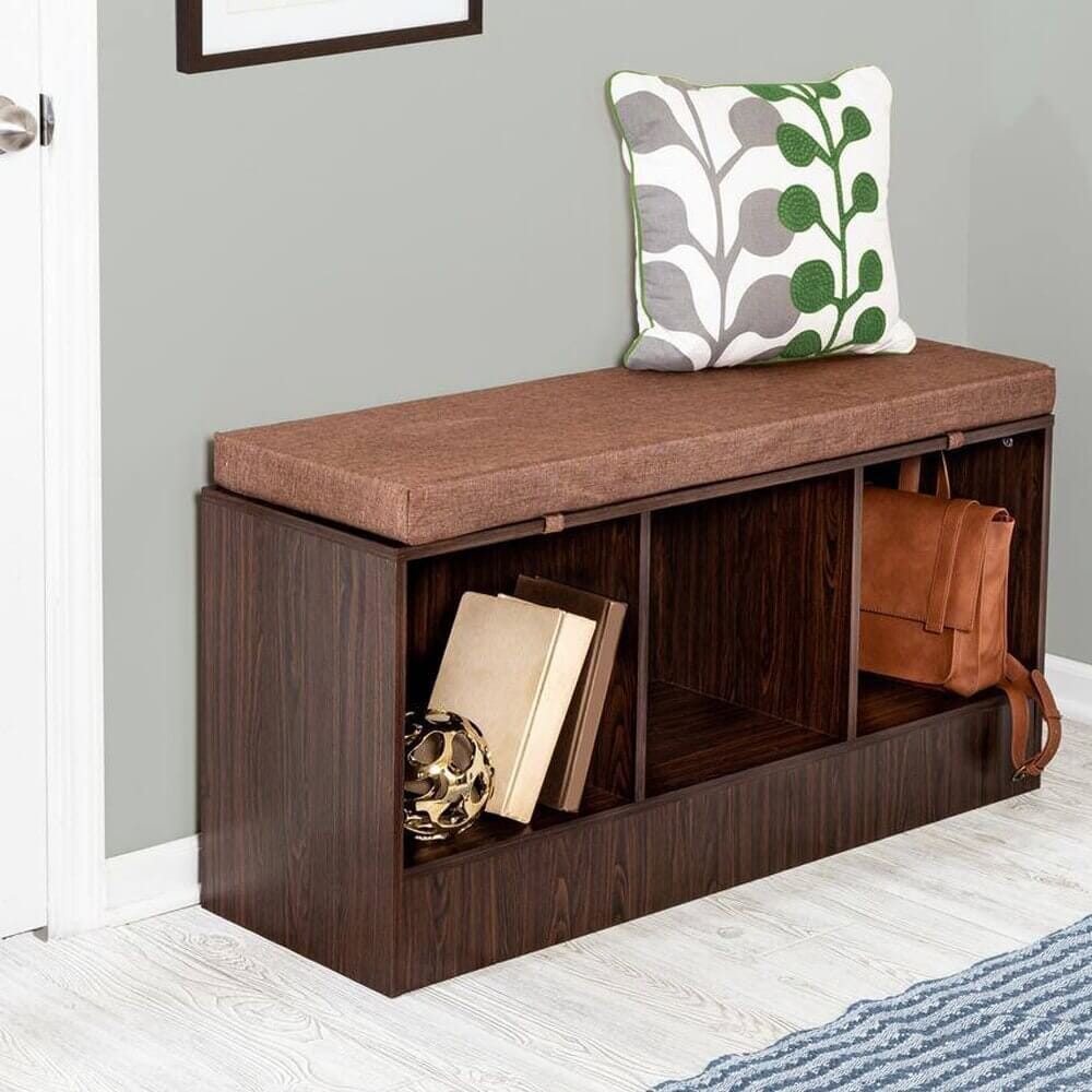 Honey can do entryway deals bench with storage shelves