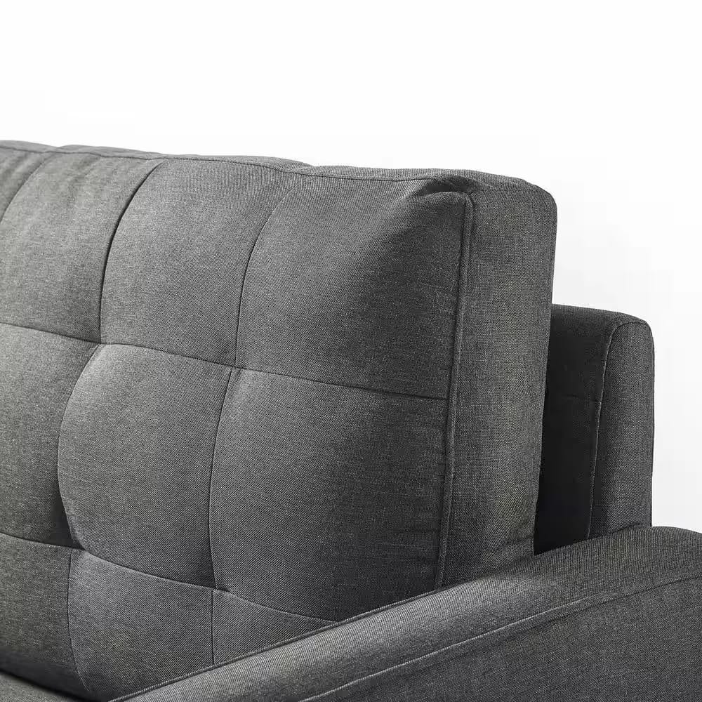 Zinus Benton 3-Seat Upholstered Sofa, Dark Gray
