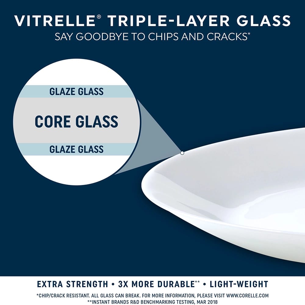 Corelle 12-Piece Glass Dinnerware Set, Scandinavian Design