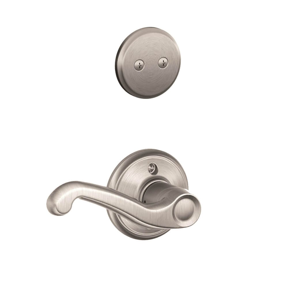 Schlage Flair Right-Handed Dummy Interior Pack, Satin Nickel