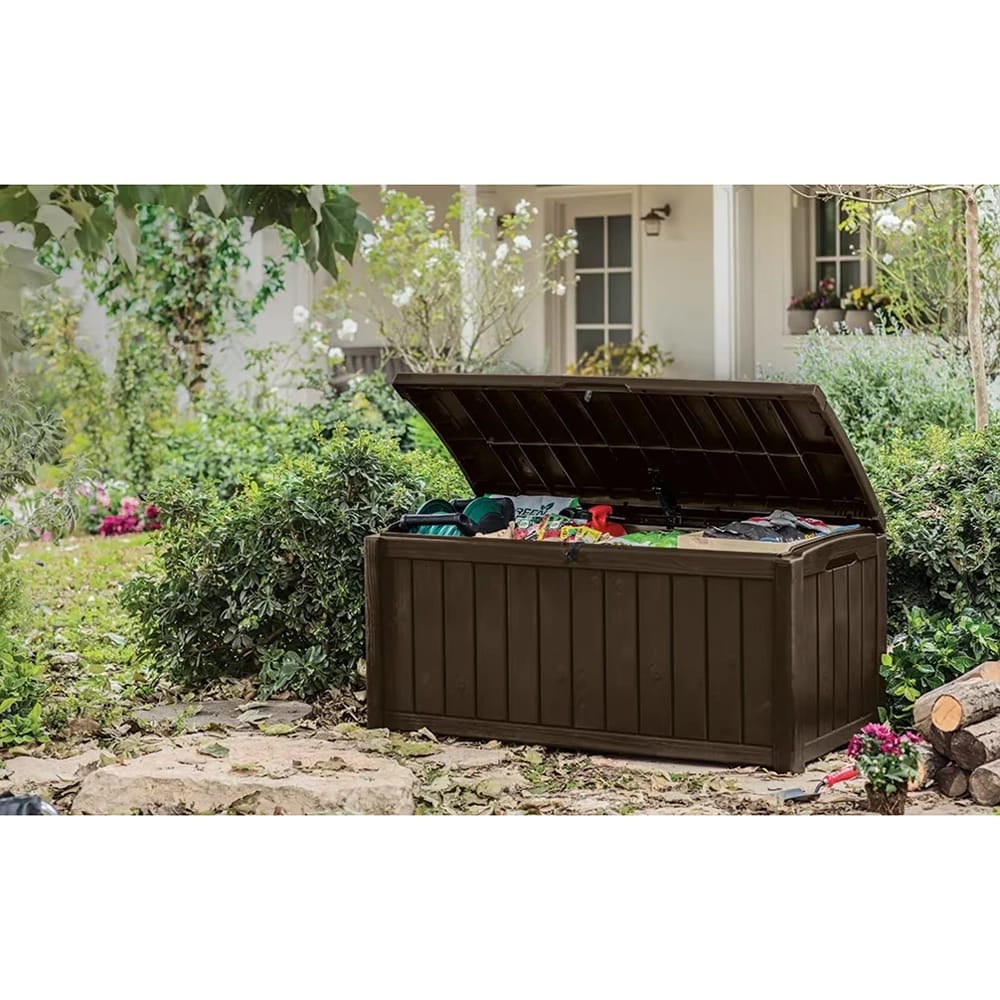 Keter 101 Gallon Glenwood Deck Box, Brown