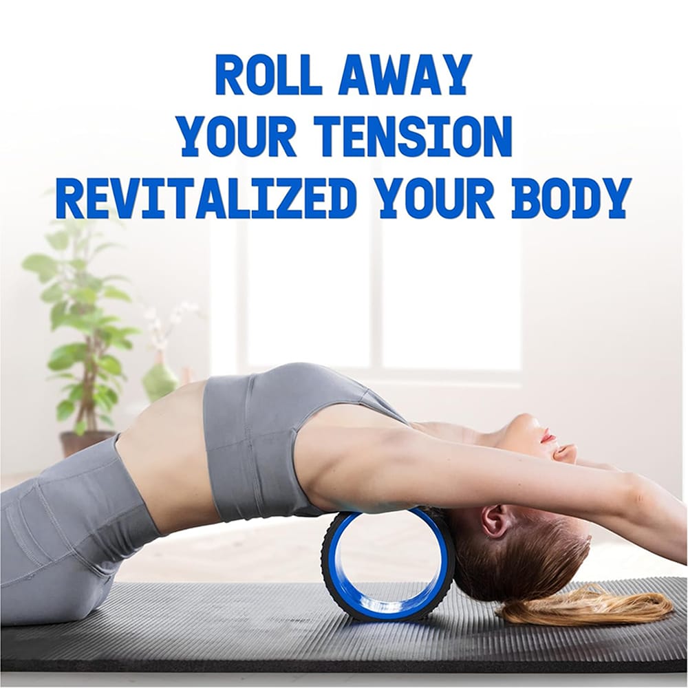 Yes4All Yoga Wheel Roller, Blue, 6"