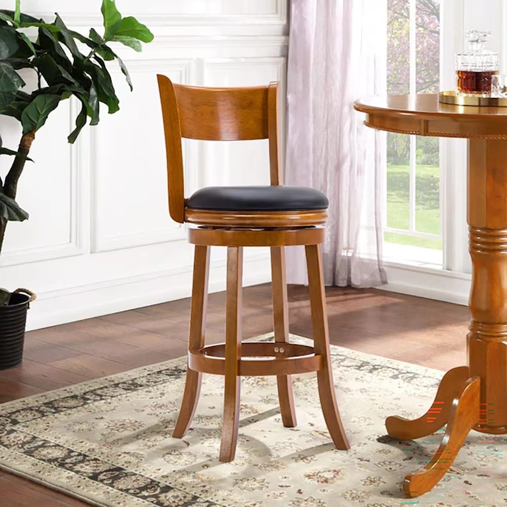 Boraam Industries 29" Counter Height Swivel Bar Stool, Fruitwood