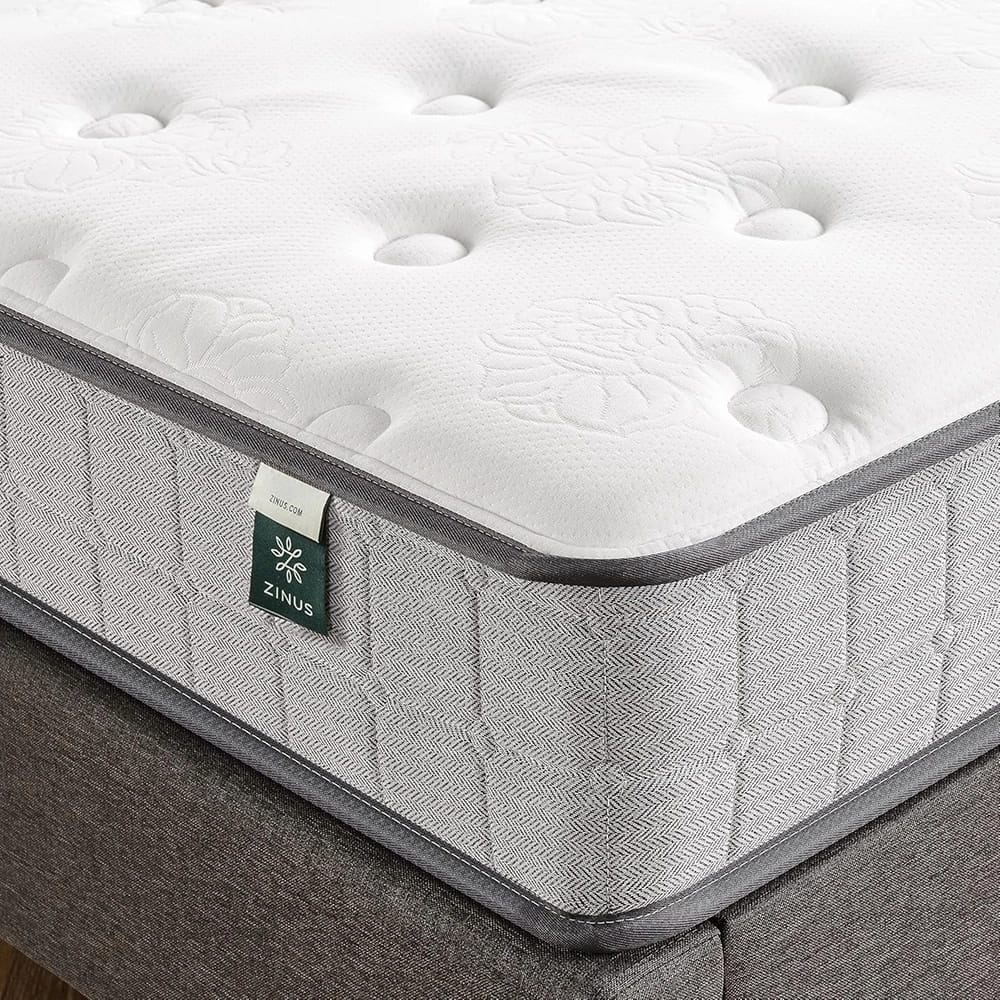 Zinus 8" Comfort Support Cooling Gel Hybrid Mattress, King