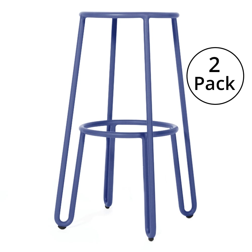 Maiori Aluminum Huggy Stackable Patio Bar Stool, Aube, 2 Pack