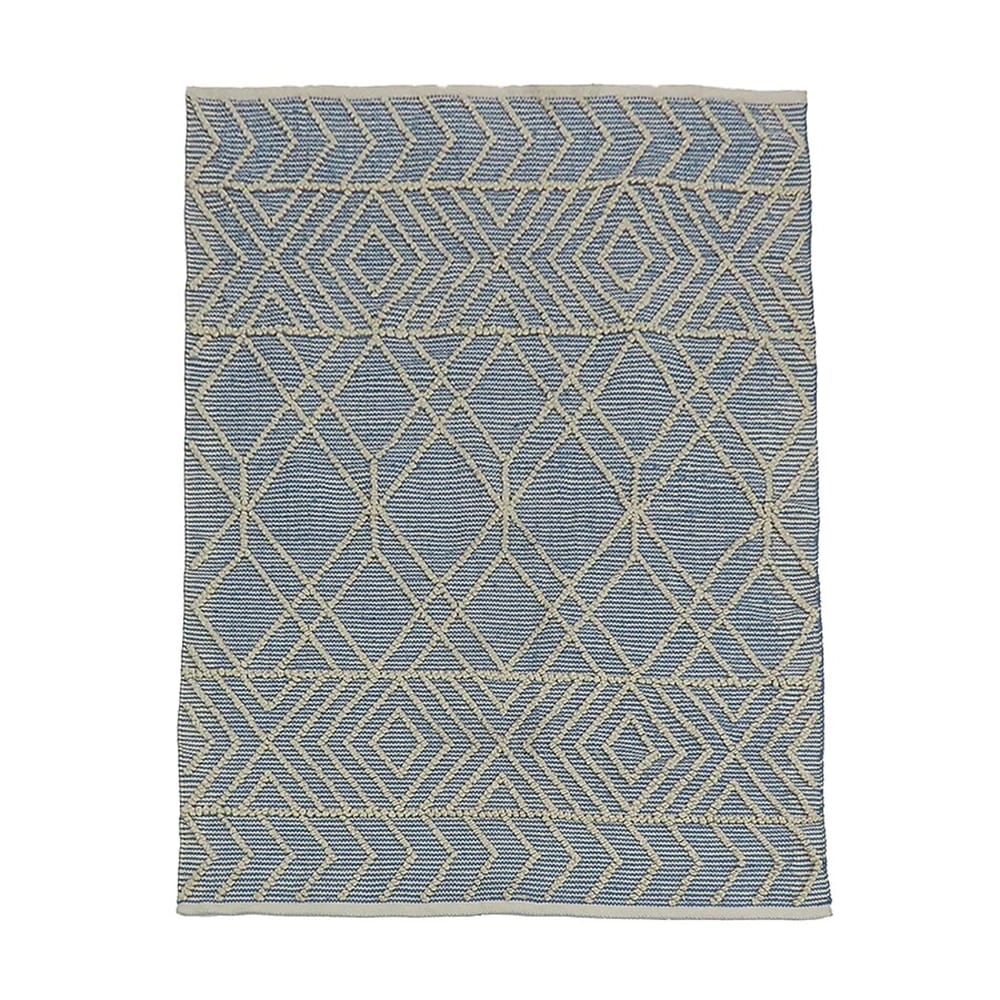 Hand Woven Polyester Indoor/Outdoor Rug, Cloud, 4' x 6'