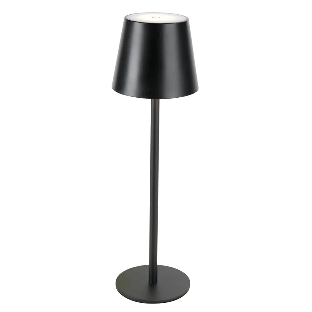 West Bay Rechargeable LED Table Lamp, Black