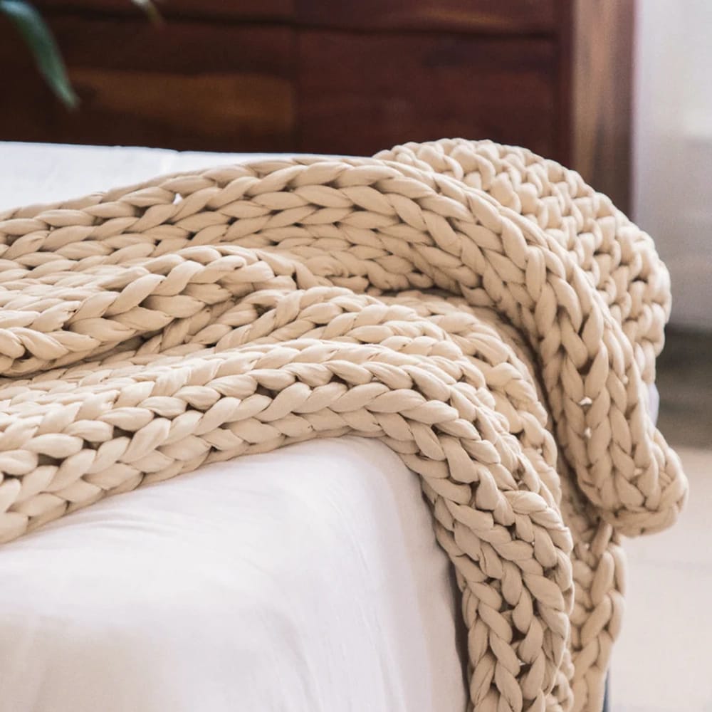 Lets Cuddle Weighted Blanket, Sand, 20 lbs