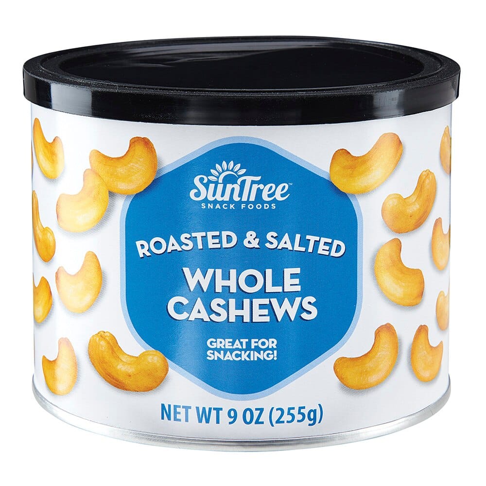 Suntree Roasted & Salted Whole Cashews, 9 oz