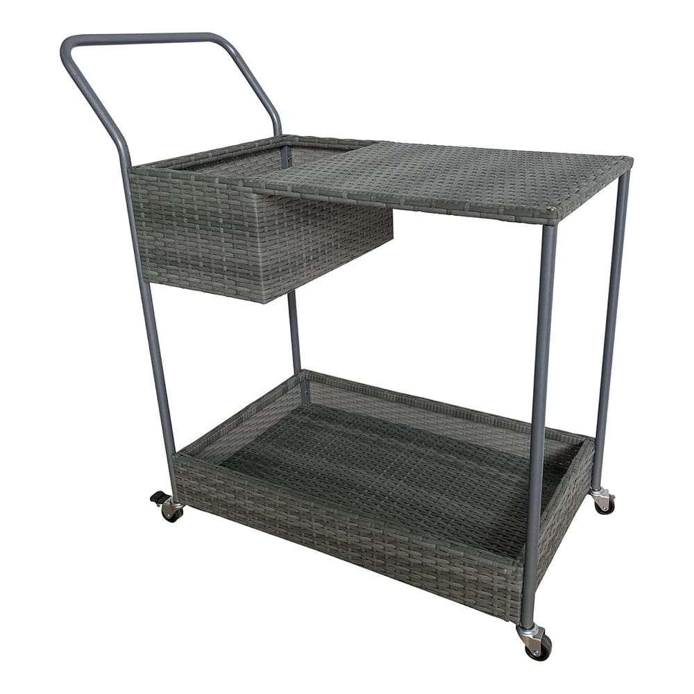 TK Classics Outdoor Resin Bar Cart, Gray