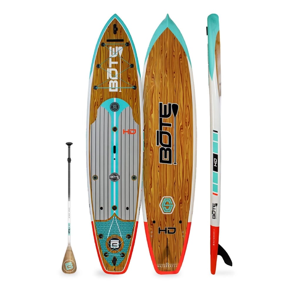 BOTE 10' x 6" HD Gatorshell Stand Up Paddle Board with Paddle, Classic Cypress