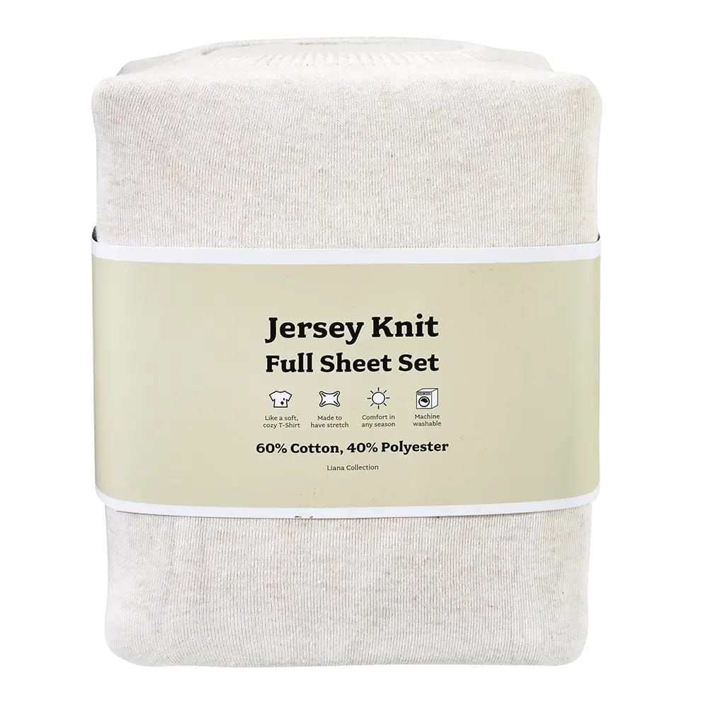 Jersey Knit Full Sheet Set, 4 Piece